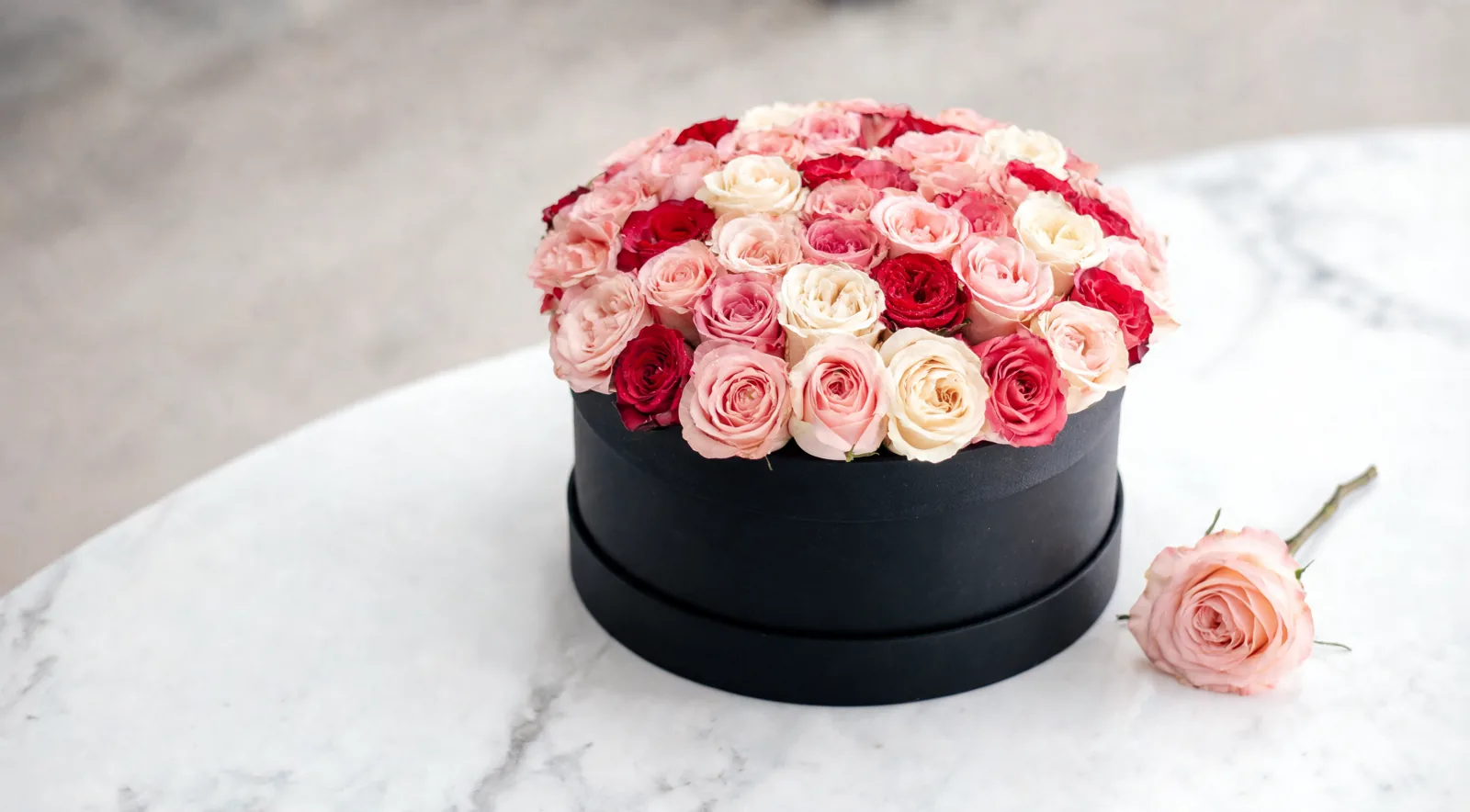 Flowerbox — Rosen in der Hutschachtel